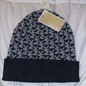 MICHAEL Michael Kors logo grey MK Beanie NWT